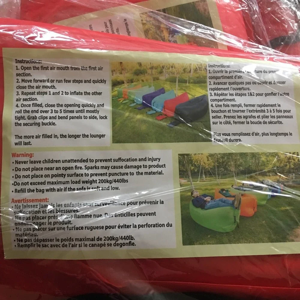 Captain Morgan Red Inflatable Portable Lounger - Picture 5 of 6
